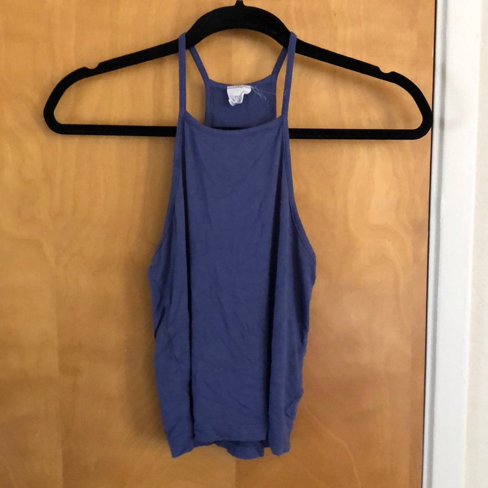 Blue Crop Top Tank Top